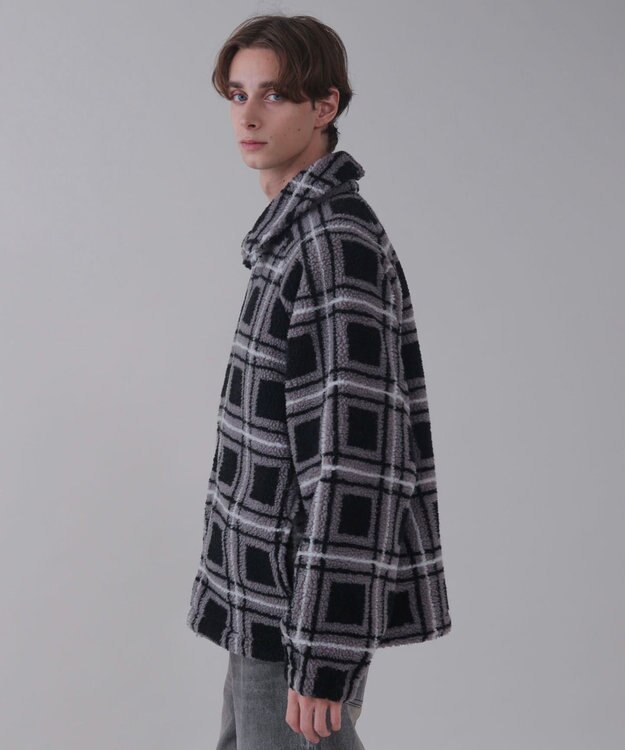 WEGO 【ユニセックス着用ITEM】ボアチェックブルゾン 柄2