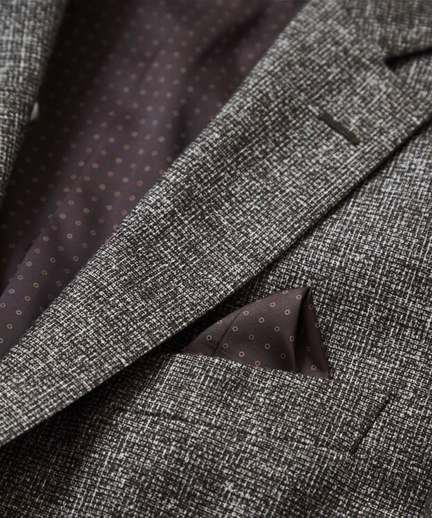 JOSEPH ABBOUD 【キングサイズ・ストレッチ】フランネルジャージ ジャケット ダークブラウン系