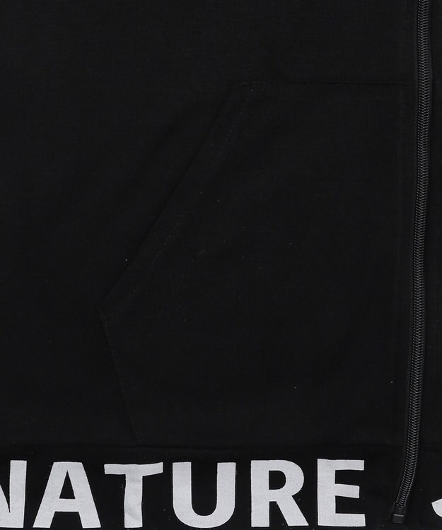 WEGO 【MLXLサイズ展開】グラフィックZIPパーカー（SS） ブラック