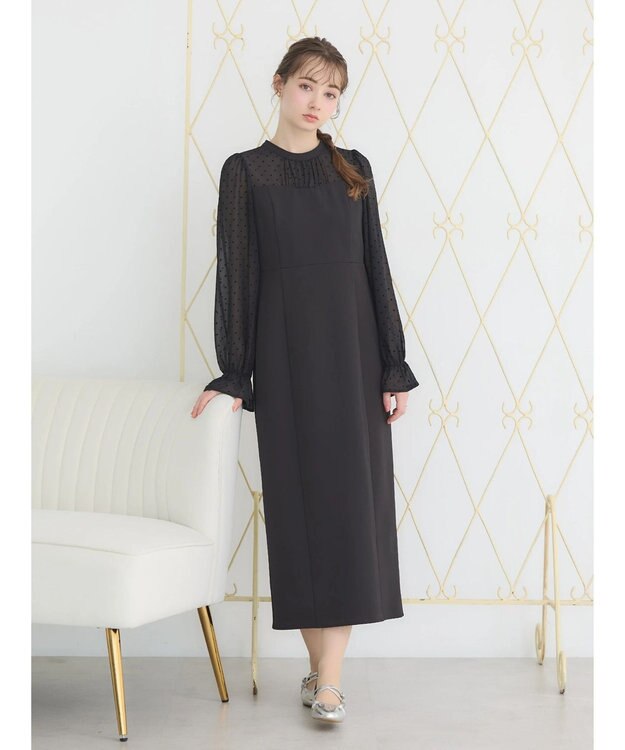 earth music&ecology シアードットドッキングワンピース Black