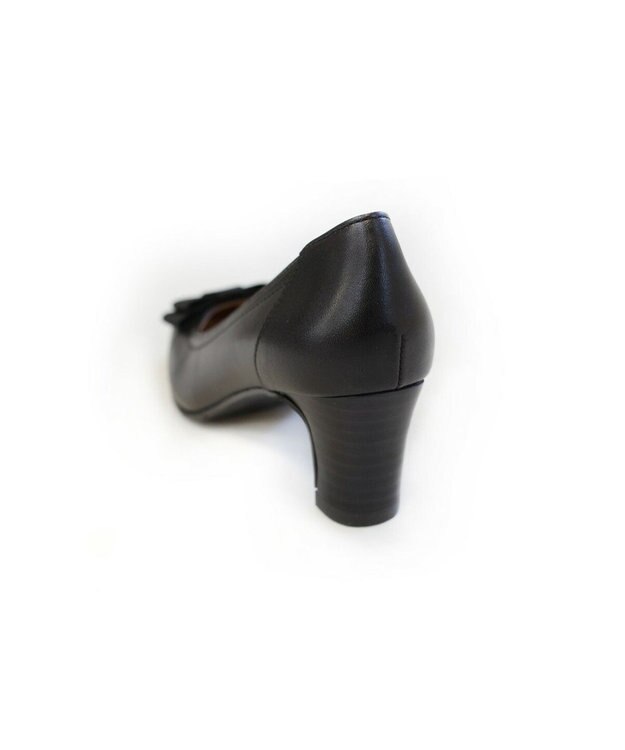 Pointer 日本製 リボンラウンドトゥパンプス ブラック