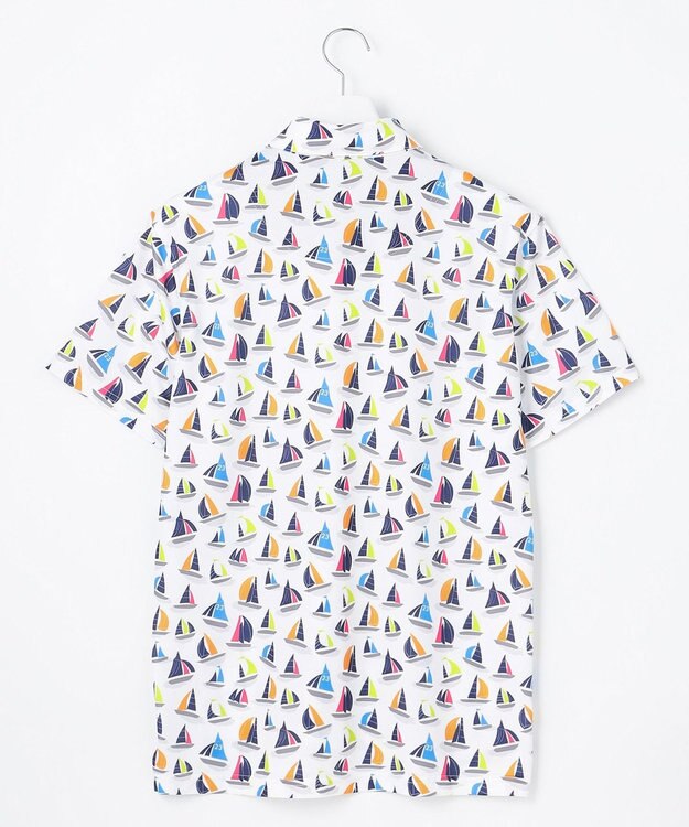 23区GOLF 【MEN】【吸水速乾・UVケア】マルチヨットプリント 半袖ポロシャツ ホワイト系5