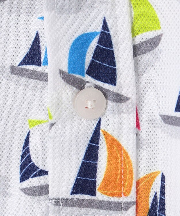 23区GOLF 【MEN】【吸水速乾・UVケア】マルチヨットプリント 半袖ポロシャツ ホワイト系5