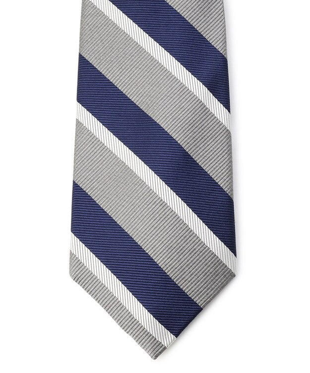 J.PRESS MEN 【STRUCTURE MIX COLLECTION】レジメンタル ネクタイ グレー系1