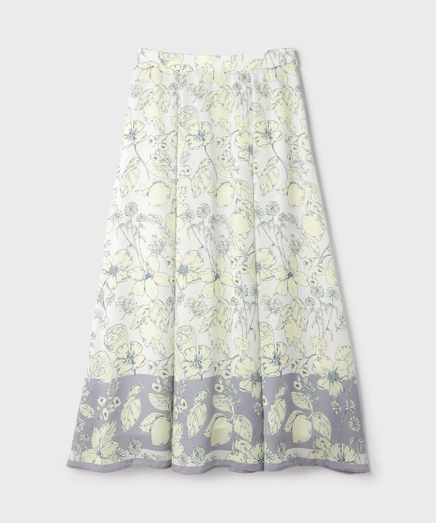 GRACE CONTINENTAL フルーツフラワープリントスカート イエロー