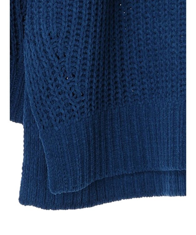 earth music&ecology マットモール片畦チュニック Dark Blue