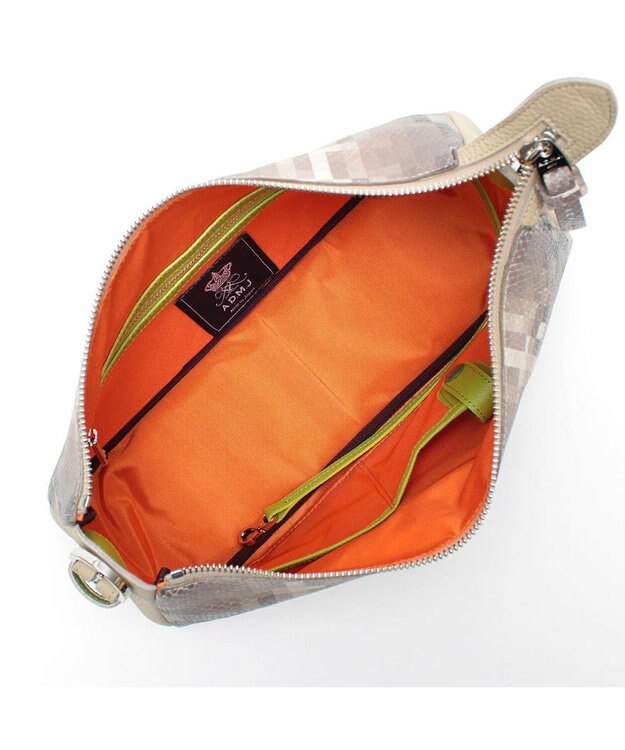 A.D.M.J. スネーク型押し/ソフトワンショルダー SA