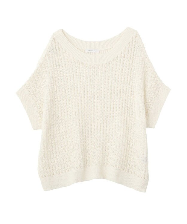 AMERICAN HOLIC 透かし畦ルーズニット Ivory