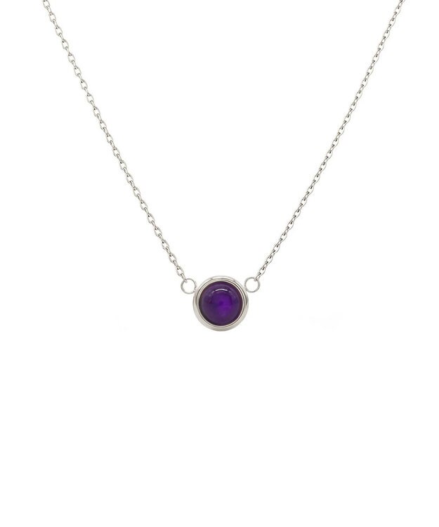 blancotokyo 【金属アレルギー対応】天然石ネックレス Piedra necklace SILVER×amethyst