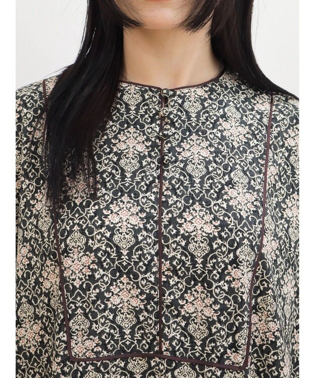 CRAFT STANDARD BOUTIQUE パイピングカフタンワンピース Black