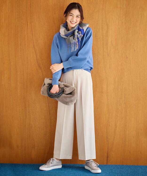 ANY 【洗濯機可能/8色展開】ハッピーカラーニット ブルー