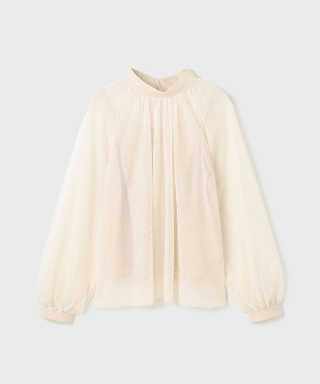 GRACE CONTINENTAL チュールハイネックトップ キナリ