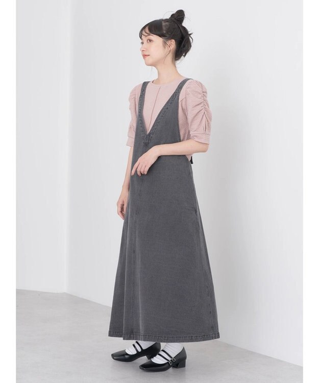 earth music&ecology デニムジャンスカ Black