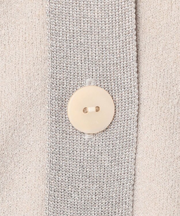 ICB L 【洗える】 ウールテンセルミニブークレ カーディガン トープ系