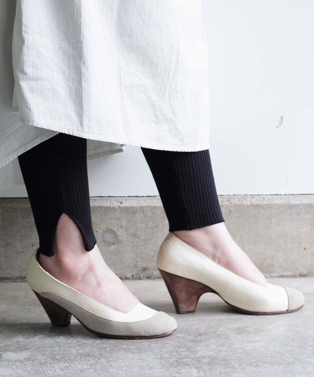 muuc 〈高品質シルク＆スーピマ超長綿〉〈洗えるニット〉〈通年着られる〉裾スリットスッキリ見え レギンス ブラック