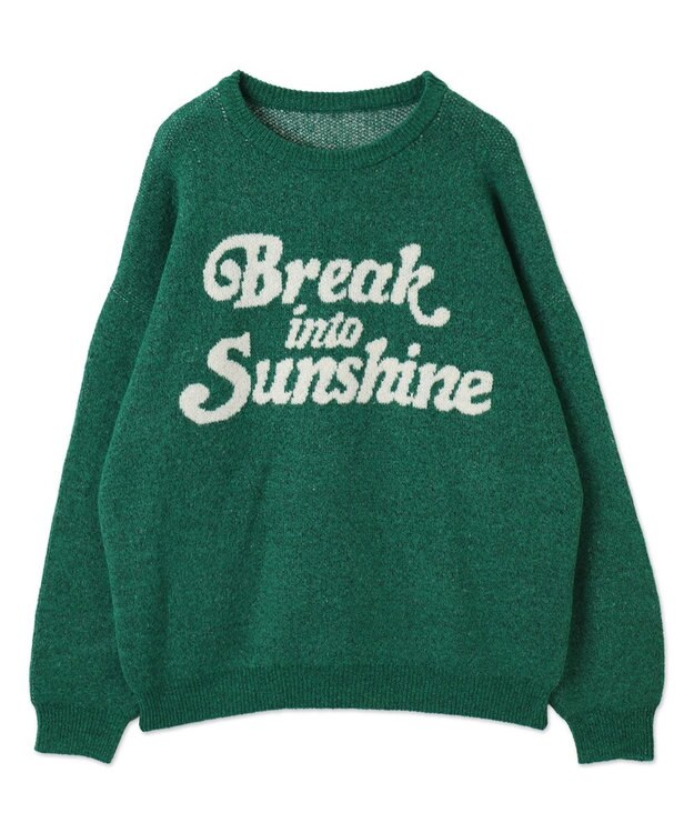 WEGO ロゴジャガードフラッフィーニット グリーン