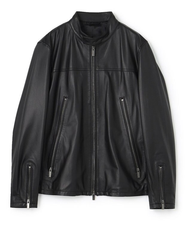 JOSEPH HOMME 【新色追加】ライトラムナッパレザー　シングルライダース ブラック系