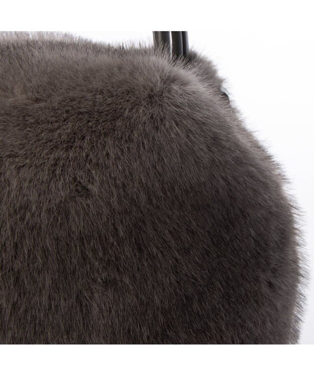 UNBILLION カシュカシュ cachecache / ミンク風エコファー2wayボックストート GY