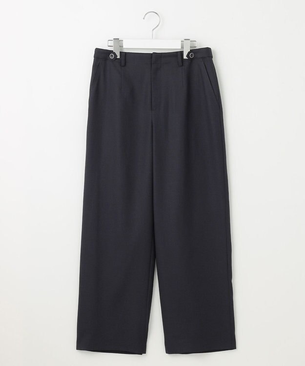 J.PRESS LADIES L 【セットアップ対応・洗える・UVケア・速乾】 OXIJEWELストレッチ セミワイド パンツ ネイビー系