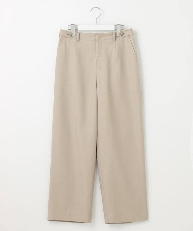 J.PRESS LADIES L 【セットアップ対応・洗える・UVケア・速乾】 OXIJEWELストレッチ セミワイド パンツ ベージュ系