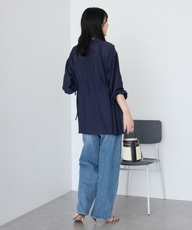 AMERICAN HOLIC シアーウエストドロストロングシャツ Dark Navy