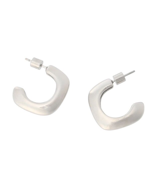 Green Parks ・ＨＡＬＦ　ＴＩＭＥ　サージカルスクエアフープピアス Silver