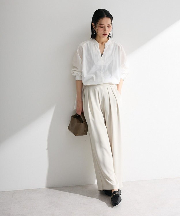 Green Parks スキッパーブラウス Off White