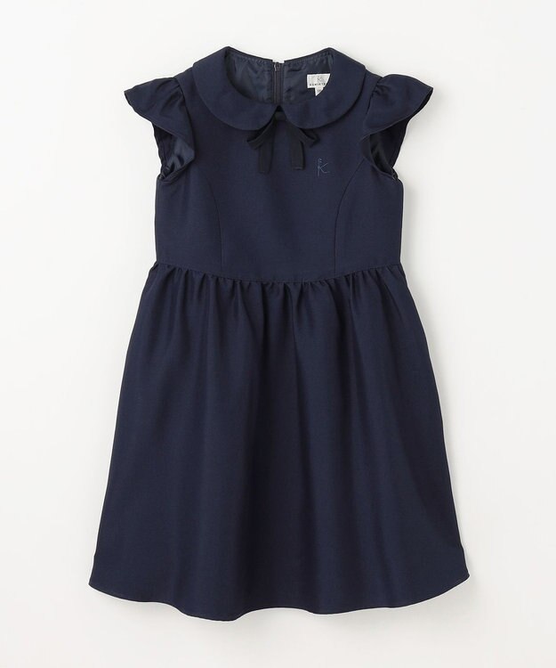 組曲 KIDS 【110-140㎝】レーシージャケット＆ワンピース セット ネイビー系