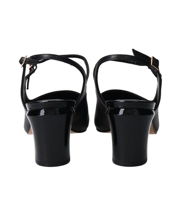 INTER-CHAUSSURES 【CARRANO】ワンストラップバックバンドパンプス ブラック