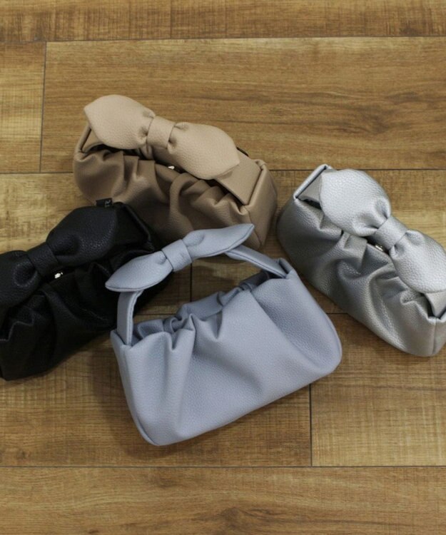 ROOTOTE 6467【直営店限定:ミニショルダー】LT.ベビールー.リボンノット-A 01：ブラック