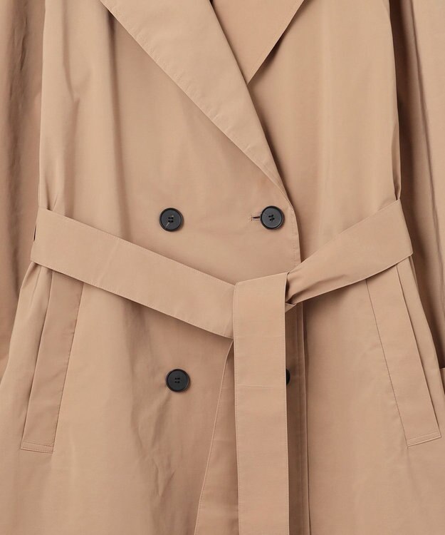 ICB 【撥水加工】 メモリーストレッチタフタ トレンチコート アンバーベージュ系