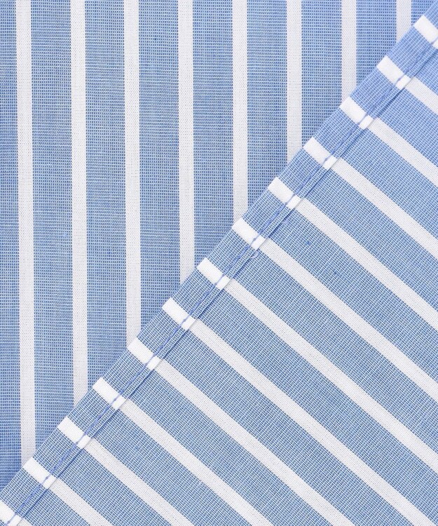 自由区 L ボリュームスリーブ ブラウス サックスストライプ