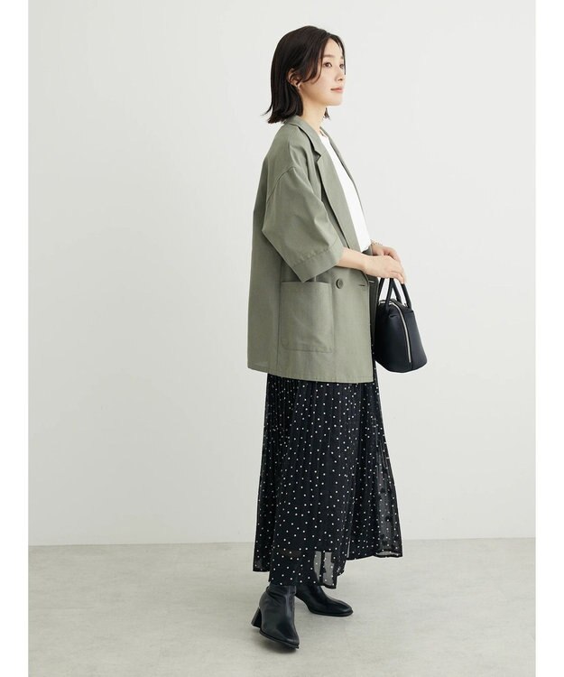 Green Parks シフォンＪＱアソートプリーツスカート Dot