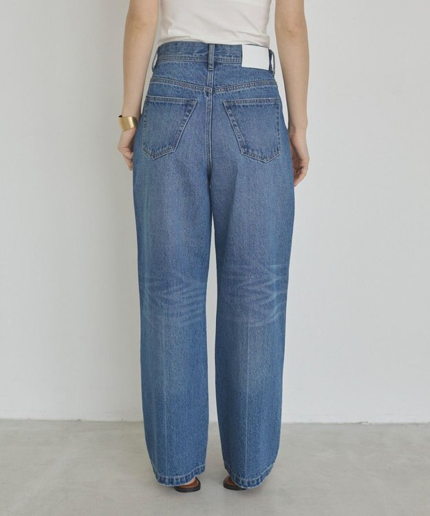 WEGO 【ANGIE VINTAGE/SMLサイズ展開】ワイドストレートデニムパンツ ブルー