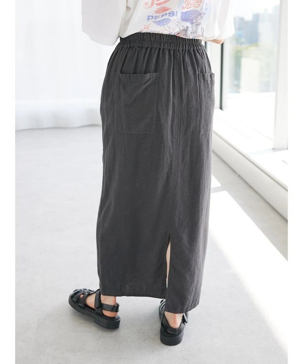 CRAFT STANDARD BOUTIQUE 【キナリノ別注】リネンレーヨンスカート Charcoal Gray