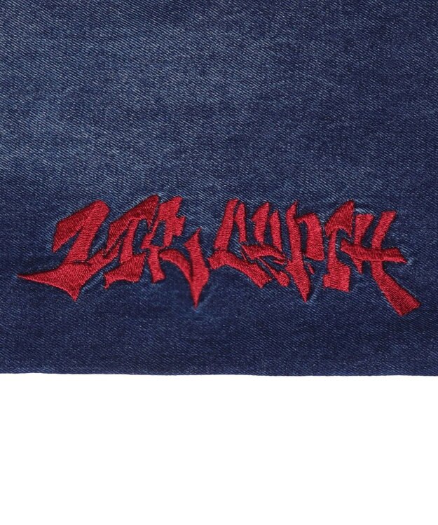 WEGO グラフィックデニムパンツ デニム中濃加工色