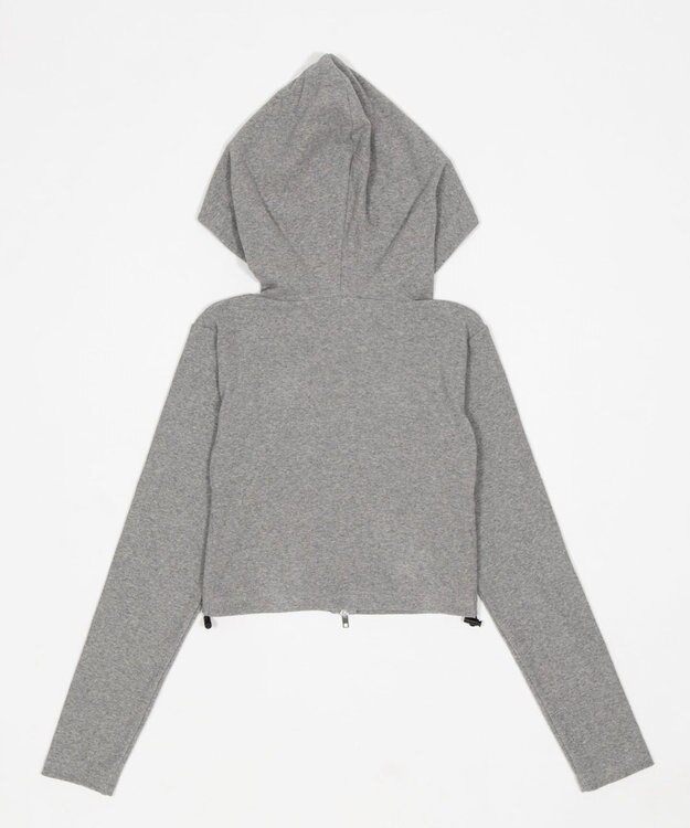 WEGO リブジップパーカー 杢グレー