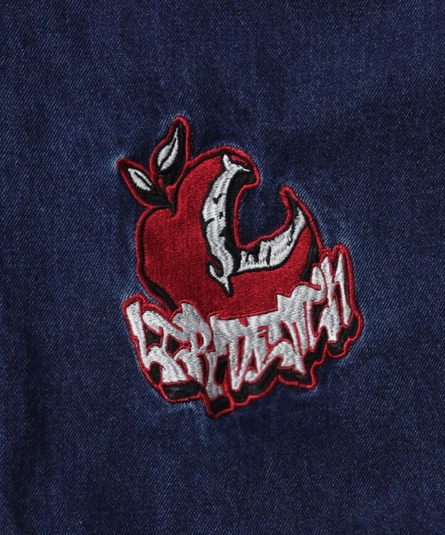 WEGO グラフィックデニムパンツ デニム中濃加工色