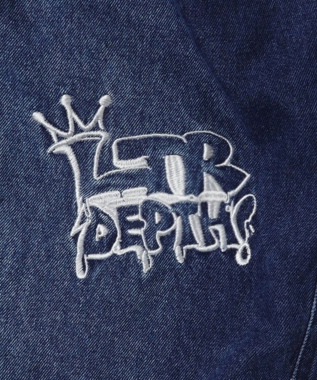 WEGO グラフィックデニムパンツ デニム中濃加工色