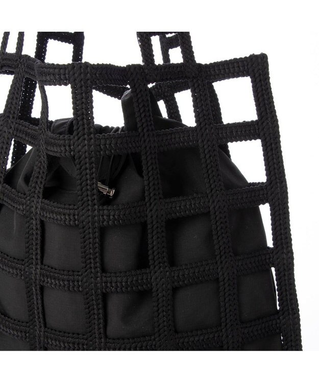 UNBILLION 【テレビ ドラマ着用アイテム】カシュカシュ cachecache / インナー巾着付ラティストート ブラック