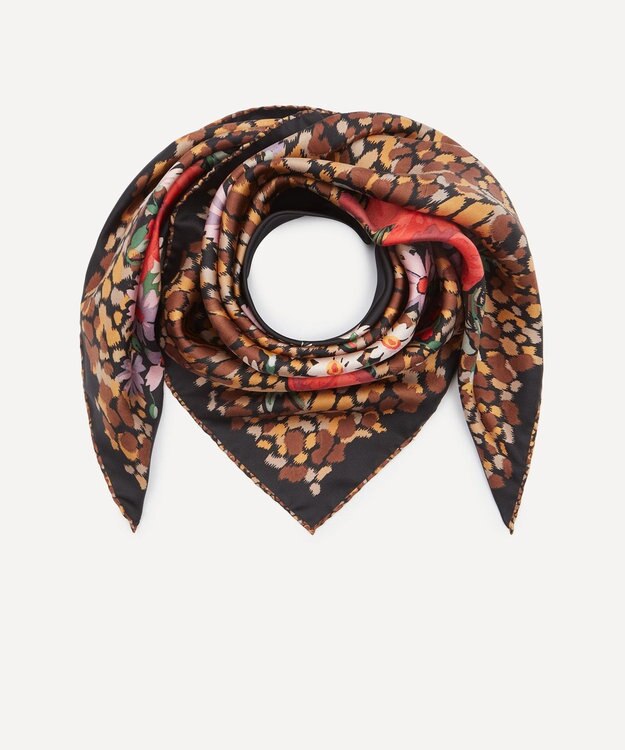 LIBERTY. アベリア 90x90 シルク スカーフ タン