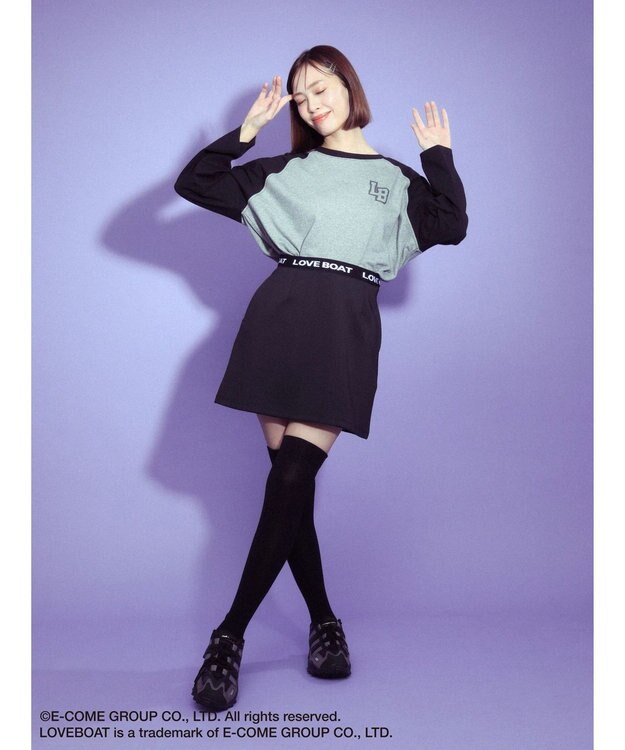 Green Parks ■別注　ＬＯＶＥ　ＢＯＡＴ　ミニスカート Black