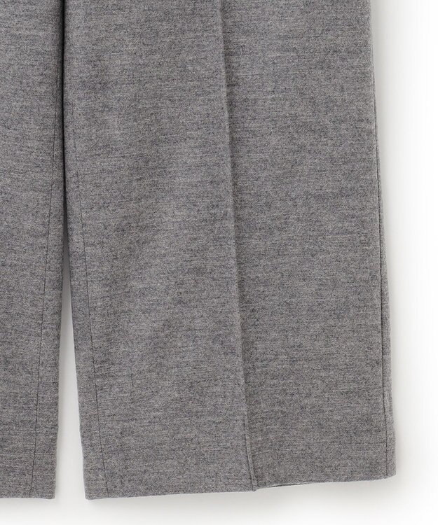 ICB ウールミルドジャージー ワイドストレートパンツ グレー系