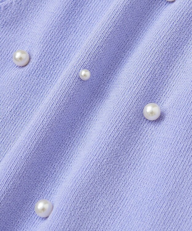 earth music&ecology パールスリーブニットプルオーバー Lavender