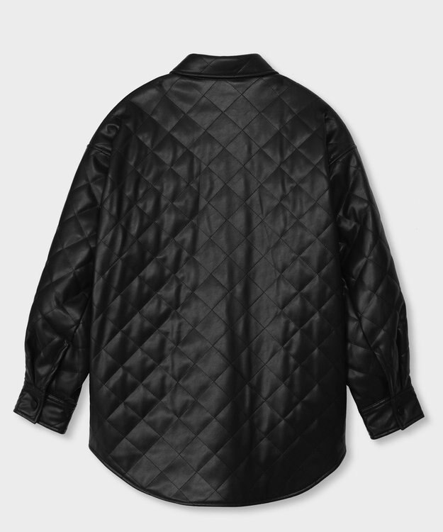 GRACE CONTINENTAL オーバーサイズキルトジャケット ブラック