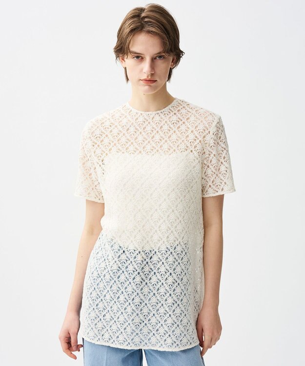 uncrave ジオメトリックレース ブラウス オフ