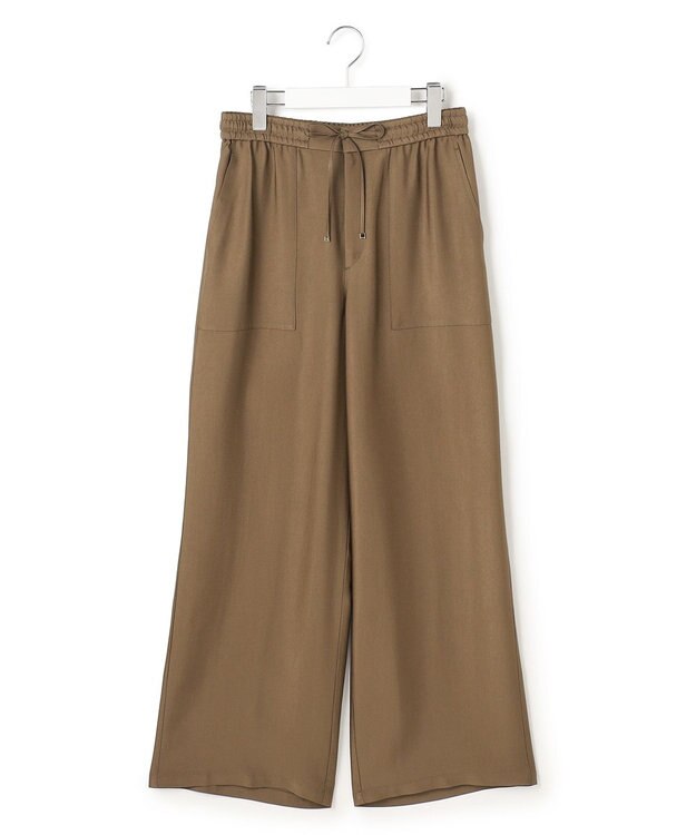 23区 【先行予約】ブライトカルゼ ワイド パンツ モカ系