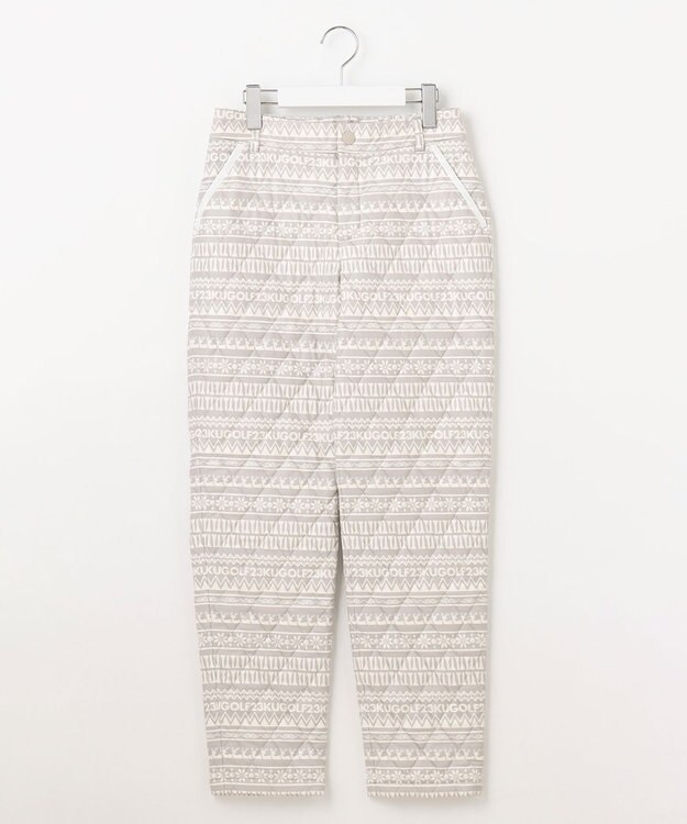 23区GOLF 【WOMEN】ノルディック柄 キルトパンツ ライトグレー系5