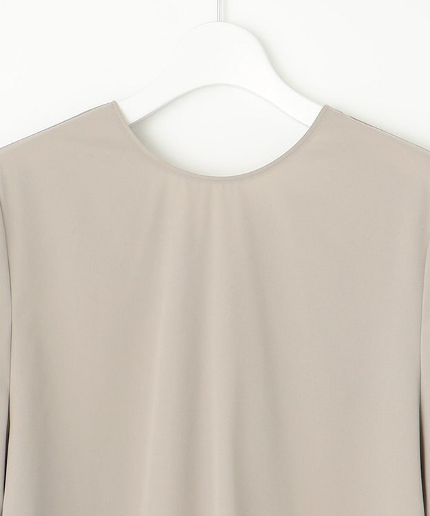 UNFILO 【洗える/軽量】FINE MOVE Aラインワンピース グレージュ