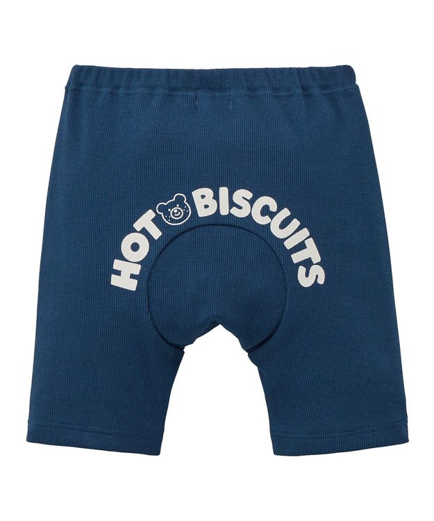 MIKI HOUSE HOT BISCUITS 【70-100cm】ロゴシリーズ 6分丈ハーフパンツ 紺